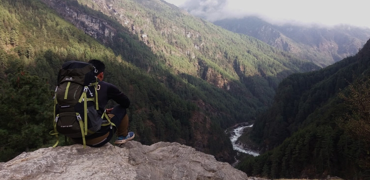 During the Everest Base Camp Trek.