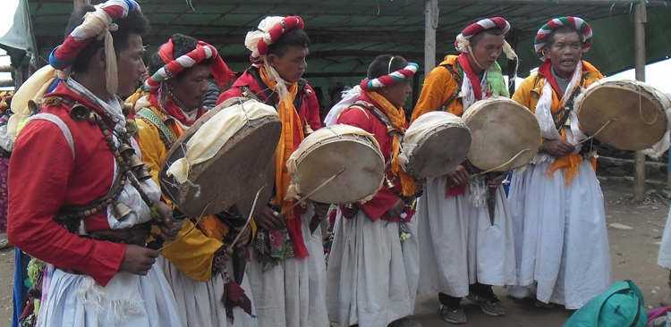 Nepalese shaman during a local festival.