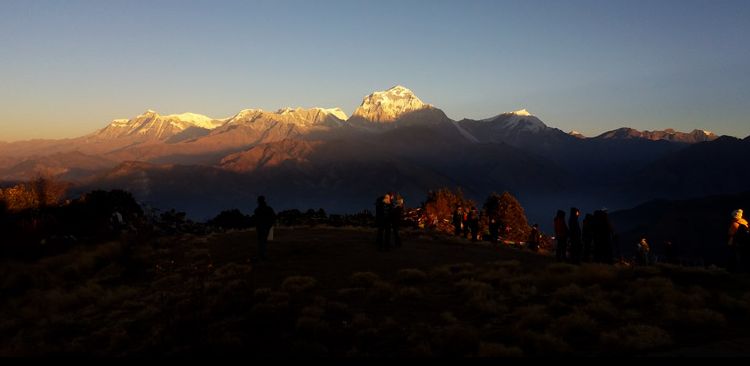 Mt. Dhaulagiri (8167 m) View From Poonhill (3210 m)