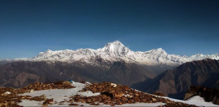 View from Khopra Danda Mt. Dhaulagiri (8167 m)