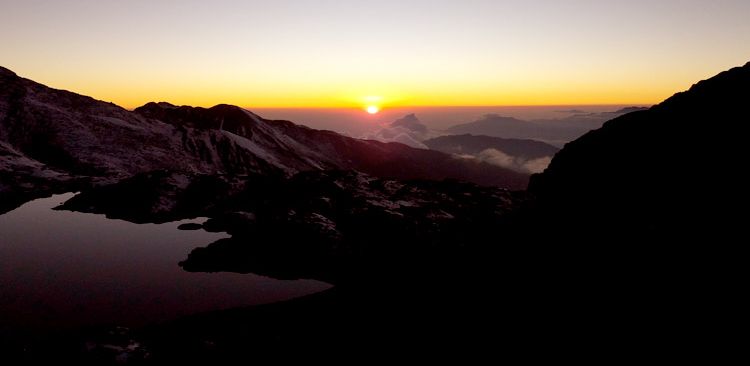 Sunset view from Gosainkunda  