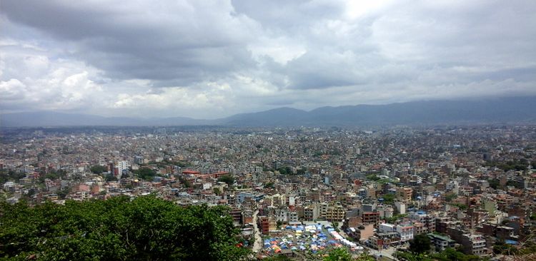 View of Kathmandu valley.