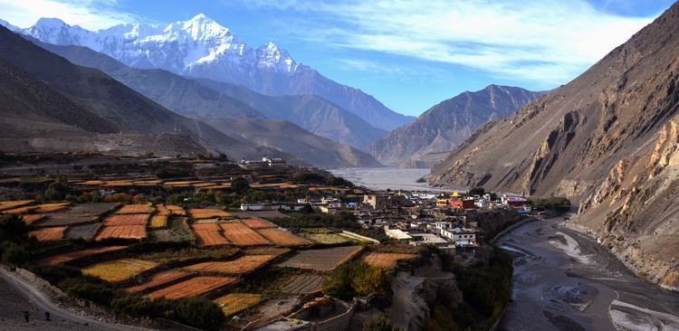 Kagbeni the starting point of Upper Mustang Trek. 