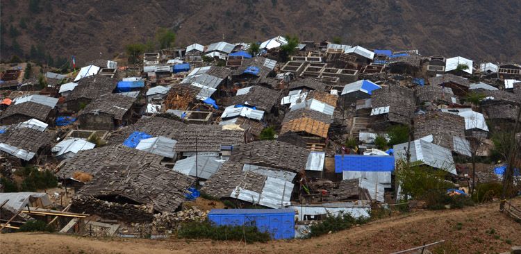 Traditional Tamang village Ghatlang 