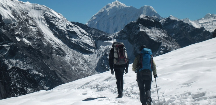 On the trail to Everest Three Passes Trek