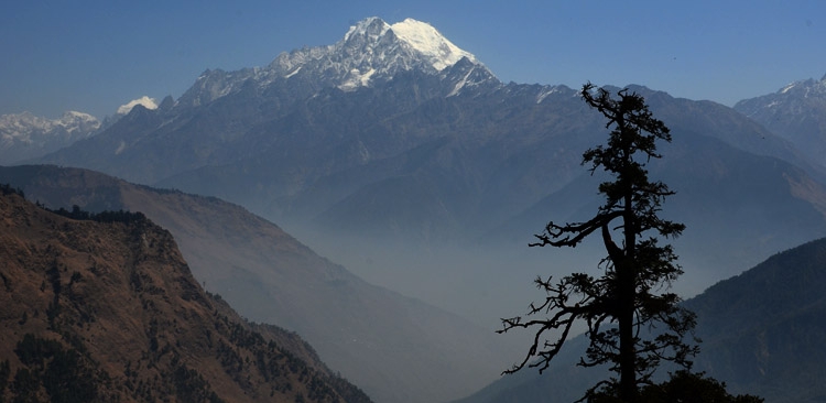 Mt. Langtang Lirung (7234 m) view from Khurpu Bhanjyang