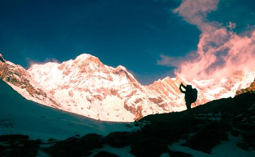 At Annapurna base camp in February.  