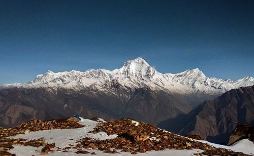 View from Khopra Danda Mt. Dhaulagiri (8167 m)