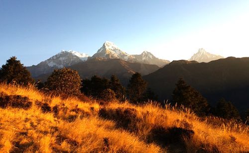 Annapurna Himalayan Range from Poon hill view point (3210 m). 