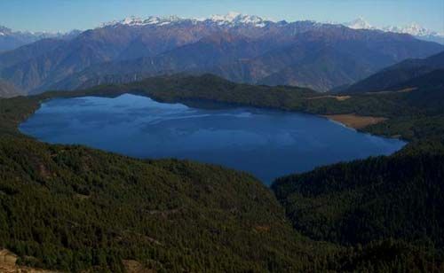 Rara Lake, the largest lake of Nepal. 