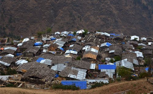 Traditional Tamang village Ghatlang 