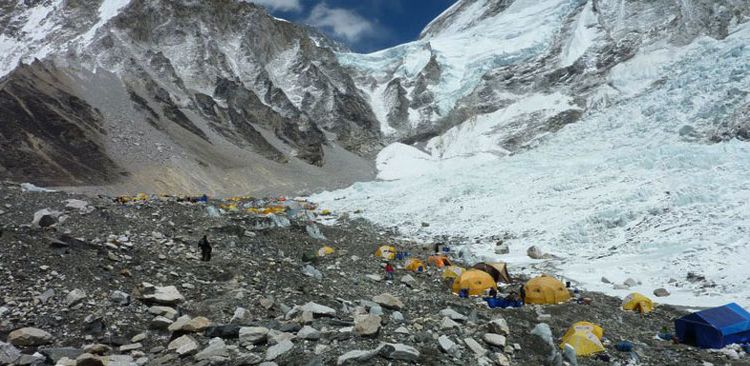 Le camp base de l'Everest (5540m)