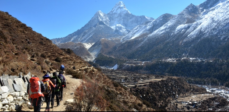 Sur le chemain du trek camp de base de l'Everest. 